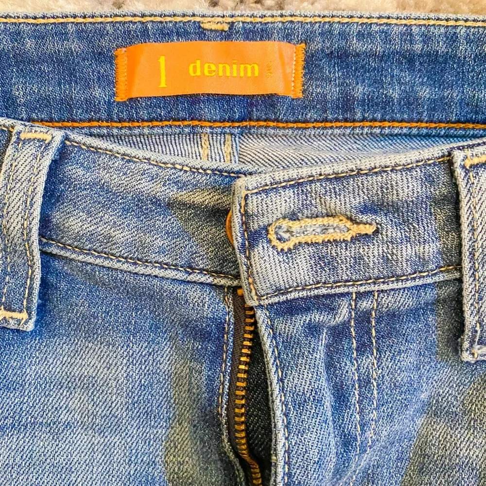 1 Denim distressed boot cut jeans size 25 - Picture 2 of 4